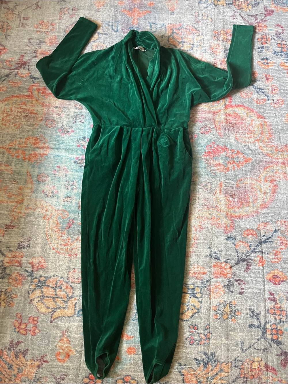 Emerald Green Velvet Jumpsuit